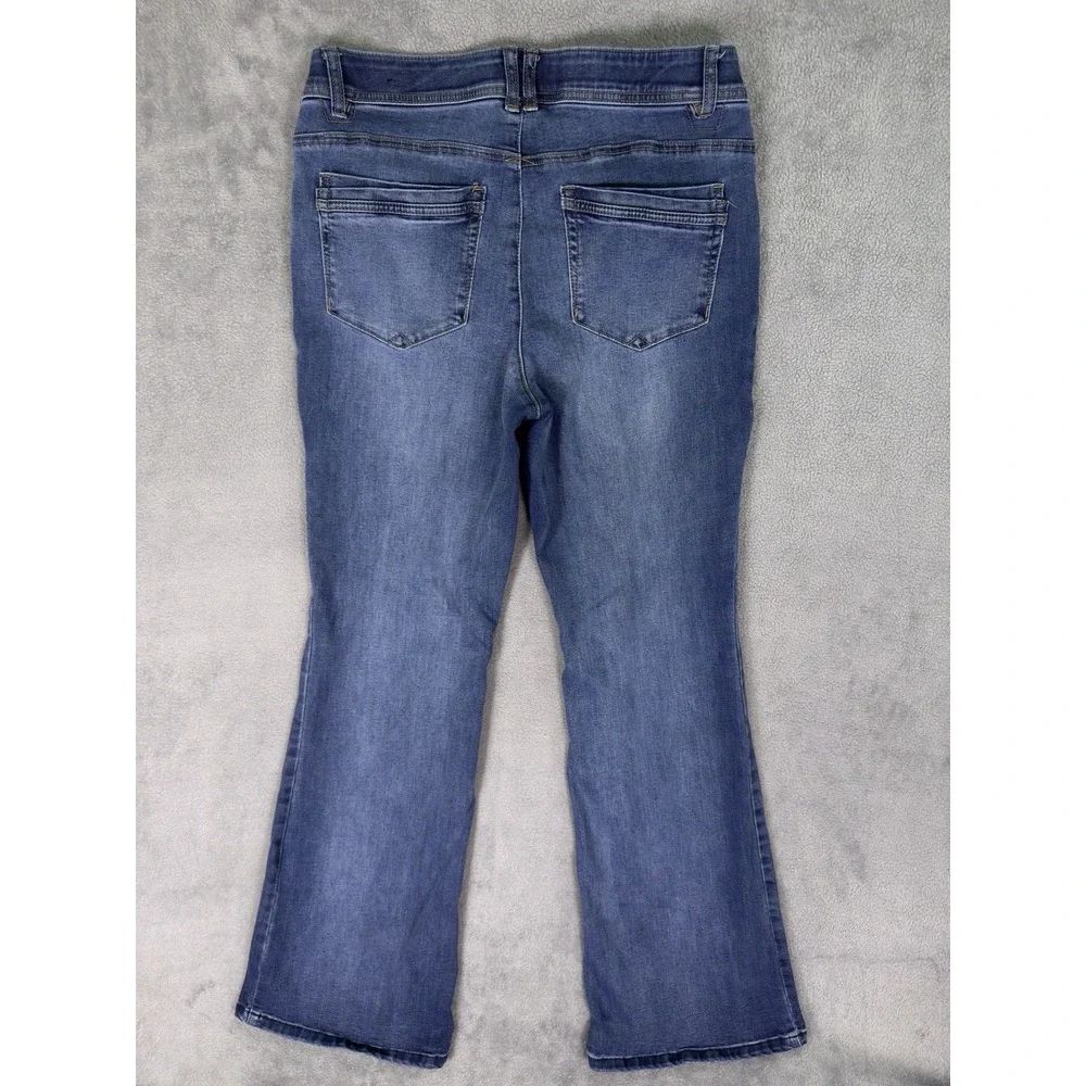 Democracy Jeans‎ Womens 12 Blue Ab Technology High Rise Bootcut Elastic Waist